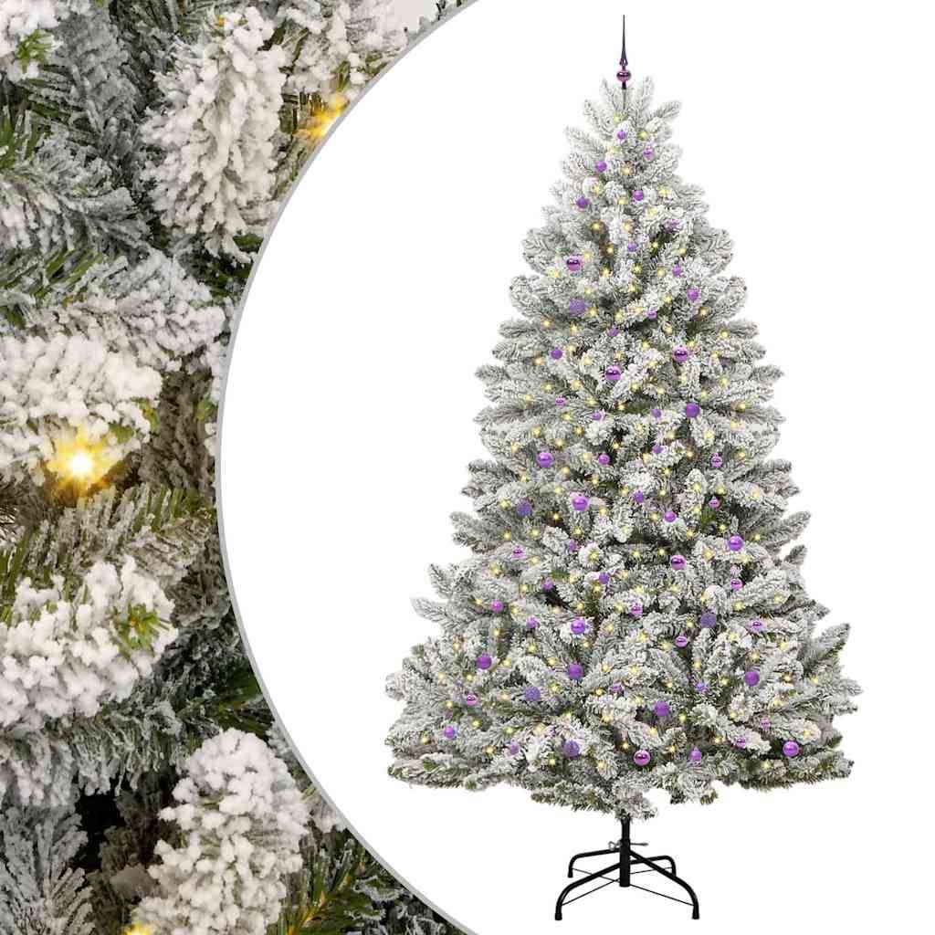 ComfortXL - Sapin de Noël Géant 300 cm Floqué Blanc, Décoration Complète avec LED et Boules pour Fêtes – ComfortXL Outdoor Living - Image 2