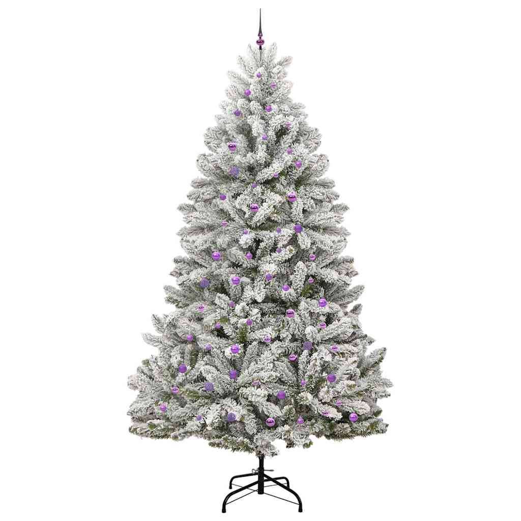 ComfortXL - Sapin de Noël Géant 300 cm Floqué Blanc, Décoration Complète avec LED et Boules pour Fêtes – ComfortXL Outdoor Living - Image 4
