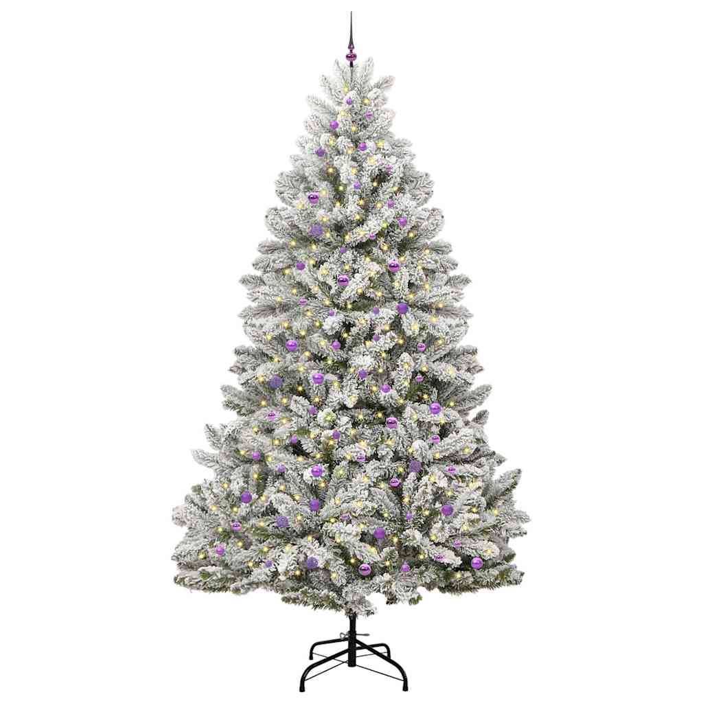 ComfortXL - Sapin de Noël Géant 300 cm Floqué Blanc, Décoration Complète avec LED et Boules pour Fêtes – ComfortXL Outdoor Living - Image 3