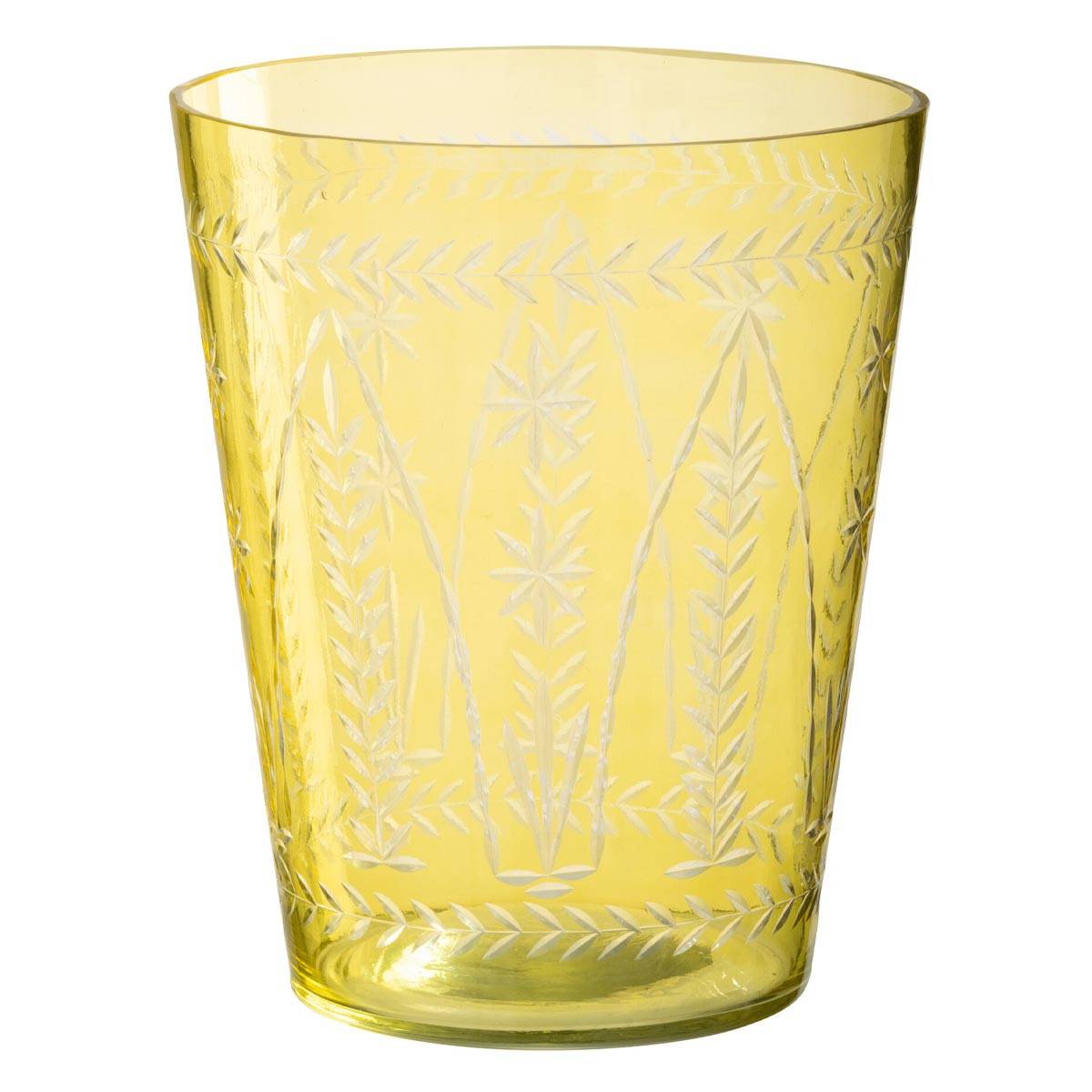 Vase en Verre "Tarifa" 23cm Jaune