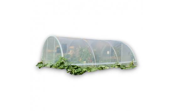 Serre tunnel de jardin - 16m² - 3,7 x 4,5 m - pieds arrondis - polyéthylène haute densité - aérations latérales - LES SERRES TONNEAU - Image 2