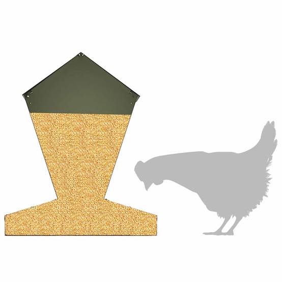 Petit Distributeur Aliments Métal Poule 4kg Vert Olive - ComfortXL Outdoor Living - Image 9