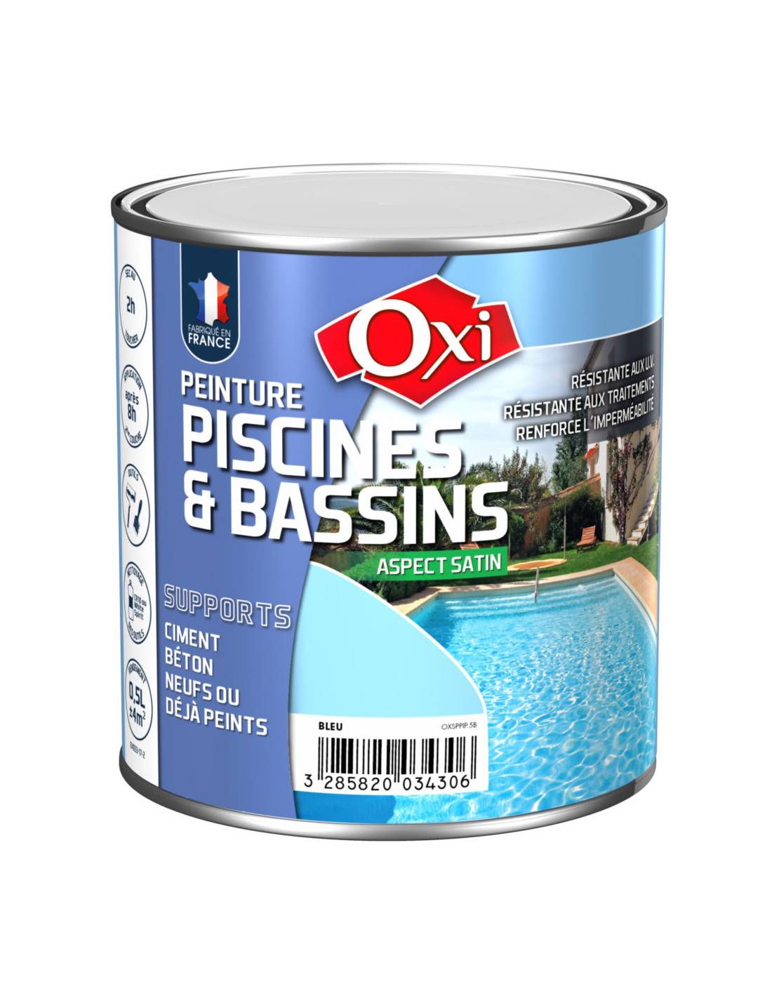Oxi - Peinture Spéciale Piscine 0.5 Litre Bleu - Oxi - Image 1