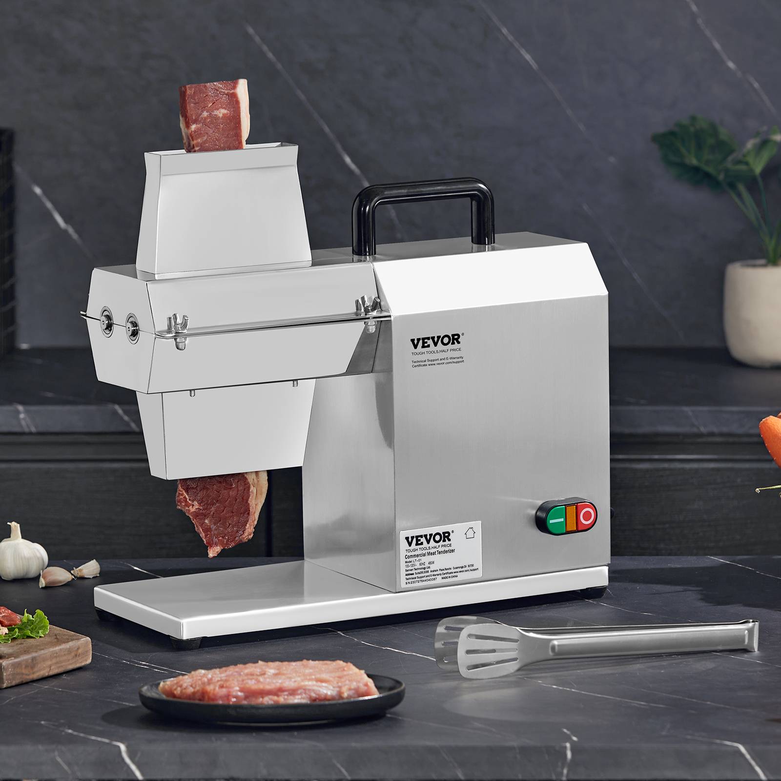 Vevor - VEVOR Attendrisseur de Viande Commerciale Électrique en Inox 450 W avec 54 Lames - Image 8