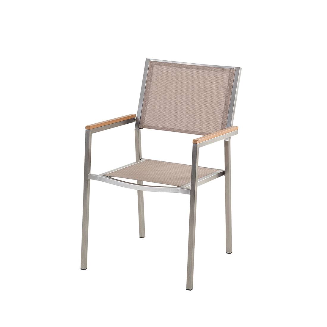 Beliani - Set de salle à manger, 6 Personnes Granit Gris/beige GROSSETO - Beliani - Imagen 6