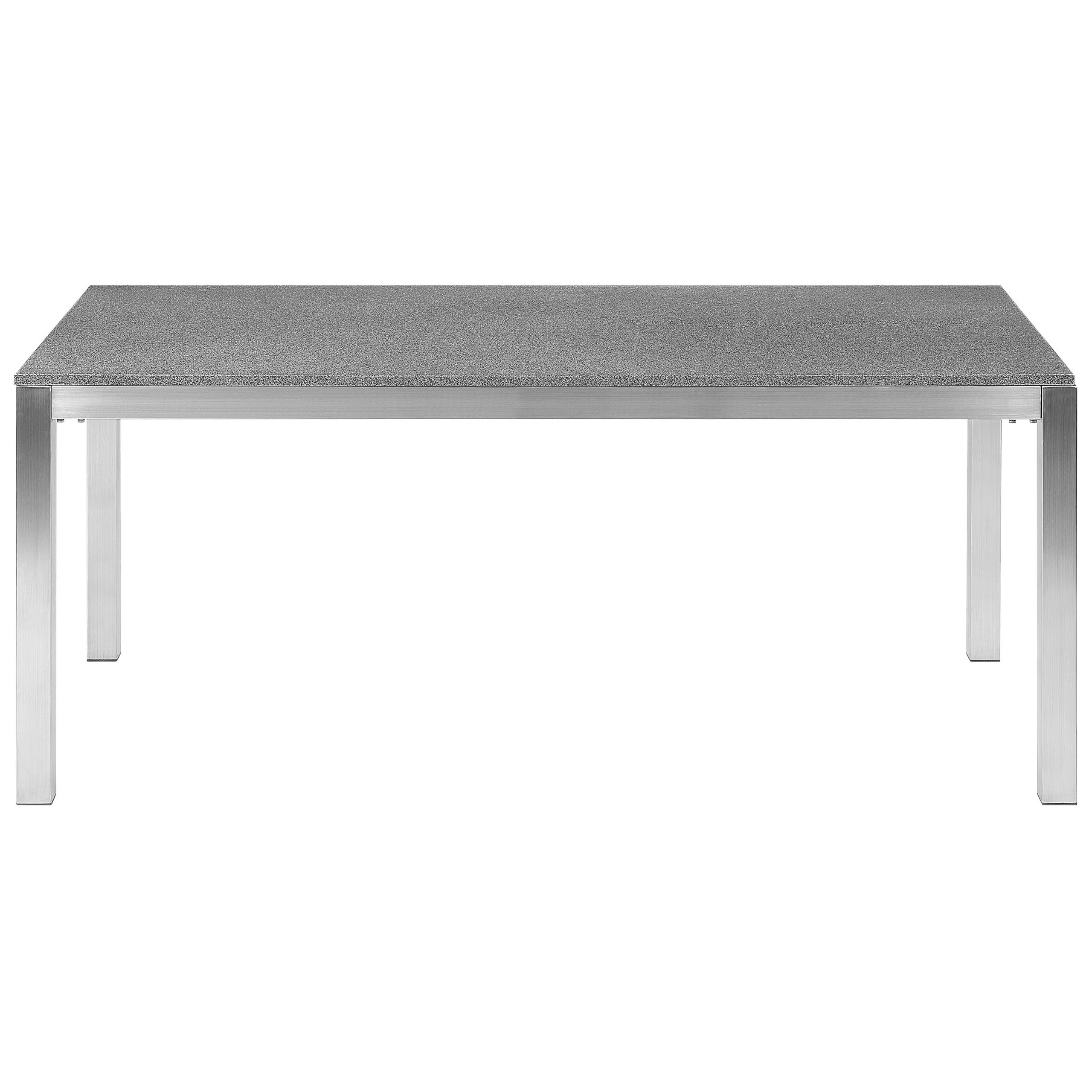 Beliani - Set de salle à manger, 6 Personnes Granit Gris/beige GROSSETO - Beliani - Imagen 5