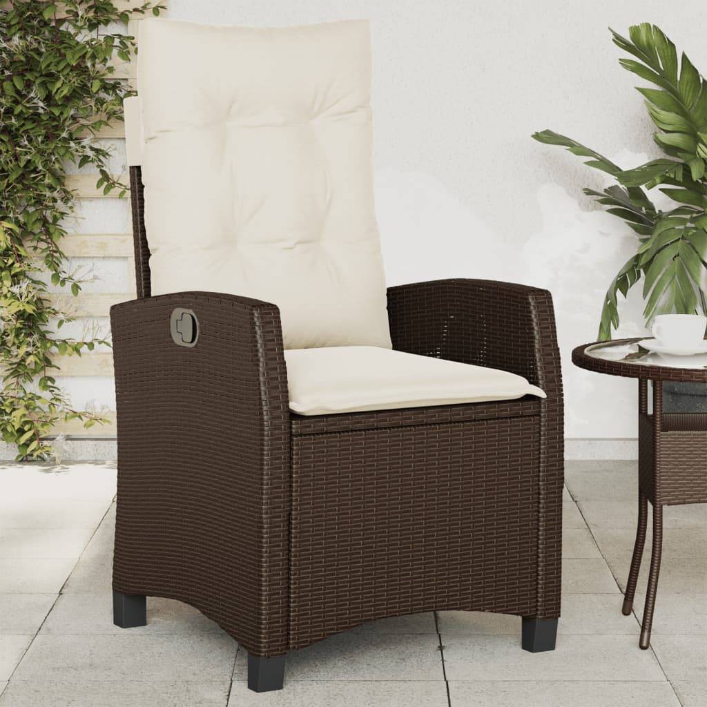 Fauteuils de Jardin Relax Résine Tressée Dossier Inclinable pour Balcon Lot de 2 Marron – ComfortXL Outdoor Living - Image 3