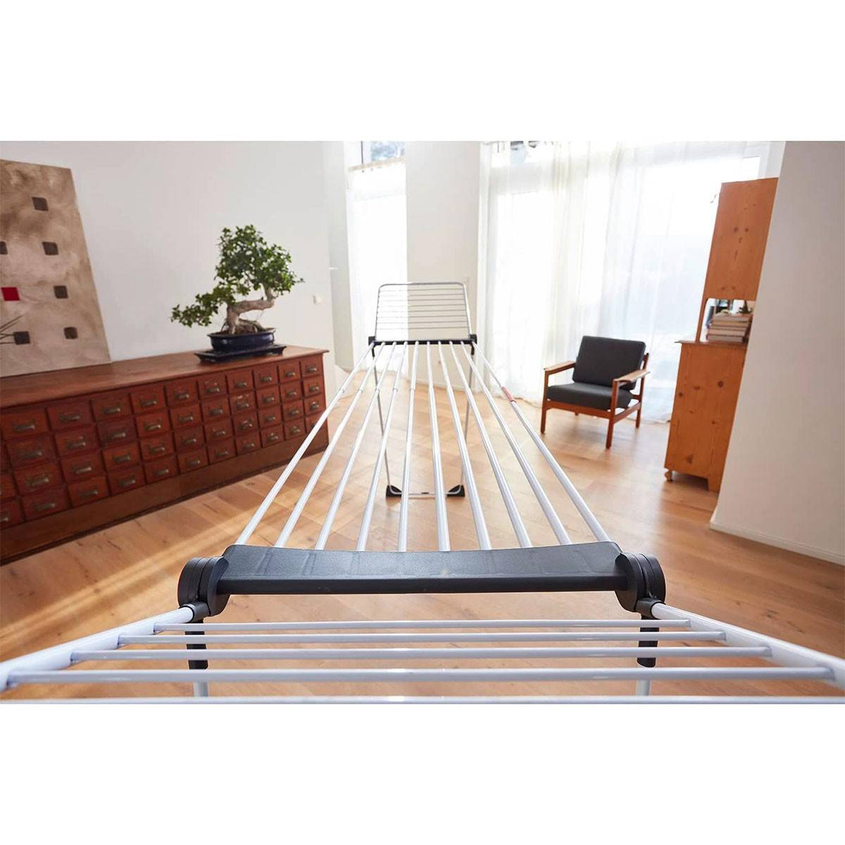 Séchoir à linge Etendage pliable 30m avec Ailes 304 x 56 x 128 cm Tubes Anti-plis VILEDA - Imagen 3