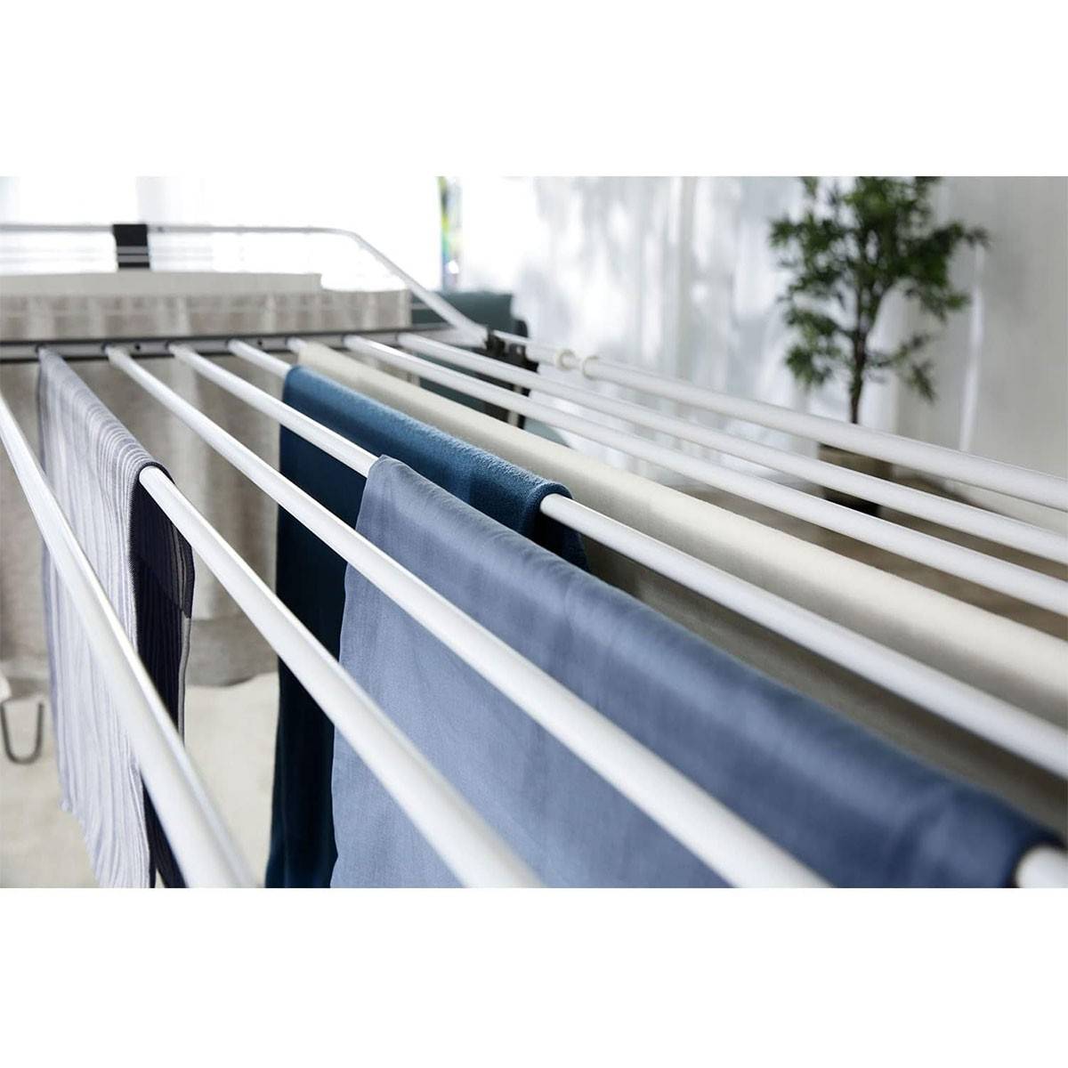 Séchoir à linge Etendage pliable 30m avec Ailes 304 x 56 x 128 cm Tubes Anti-plis VILEDA - Imagen 4