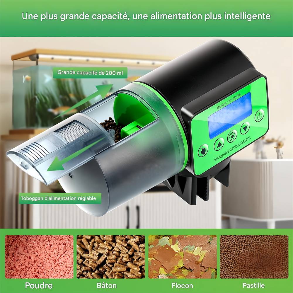 Distributeur automatique d'aliments pour aquarium MCBOSON - Imagen 2