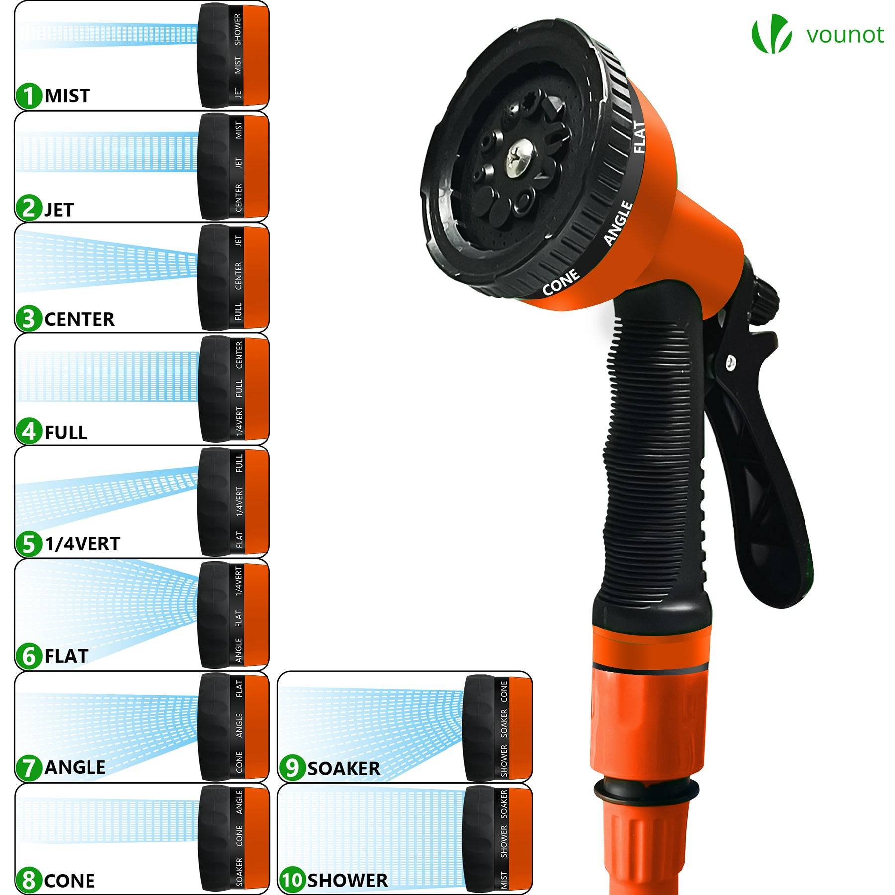 Tuyau d’Arrosage Extensible 30m avec Accessoires orange - Image 3
