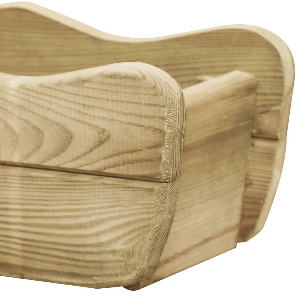 Helloshop26 - Jardinière lit surélevé plantes fleurs jardin 50 x 18 x 18 cm bois de pin imprégné - Imagen 3