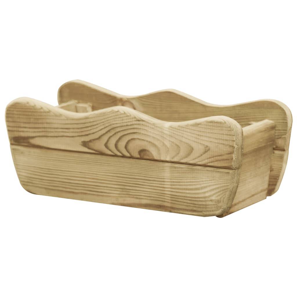 Helloshop26 - Jardinière lit surélevé plantes fleurs jardin 50 x 18 x 18 cm bois de pin imprégné - Imagen 1