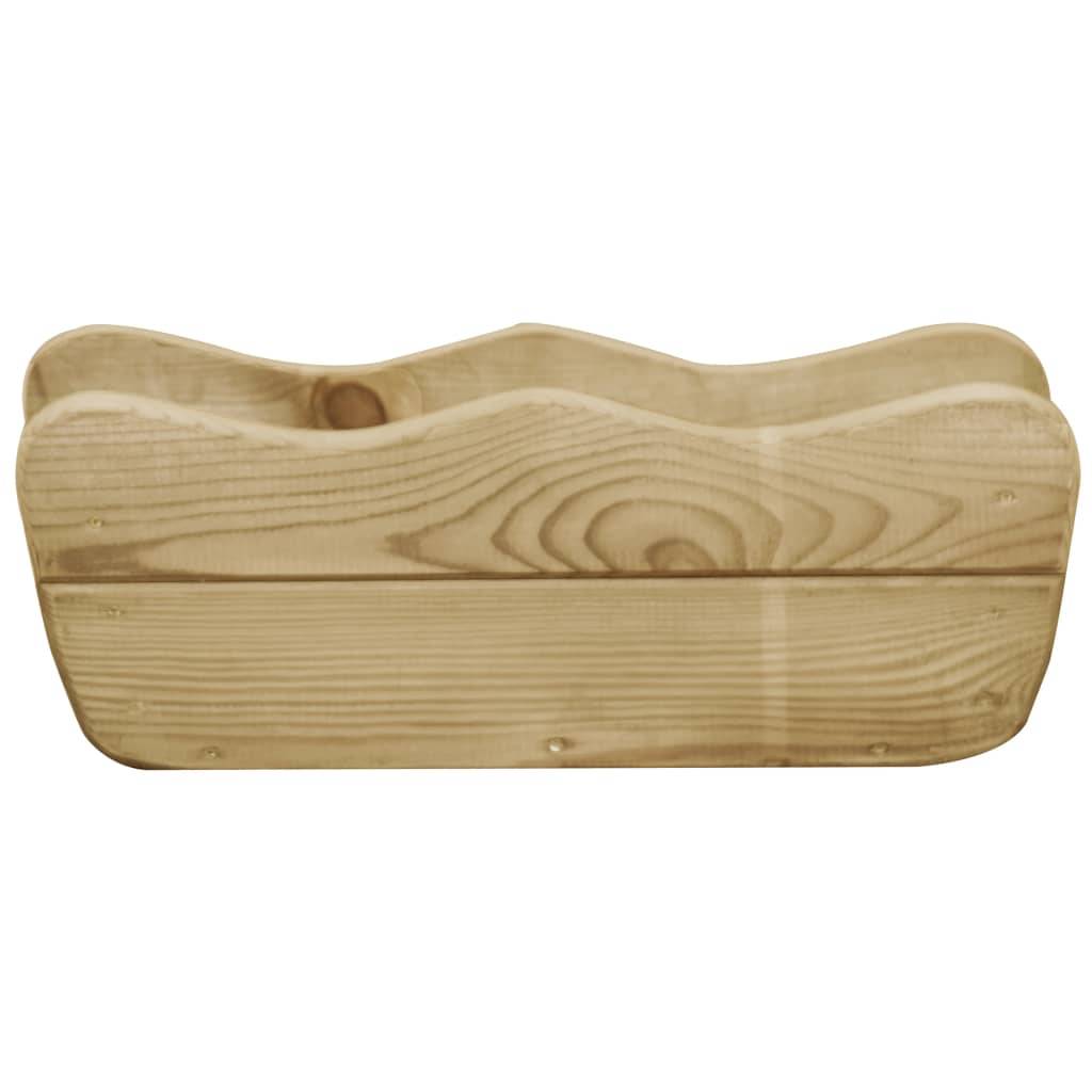 Helloshop26 - Jardinière lit surélevé plantes fleurs jardin 50 x 18 x 18 cm bois de pin imprégné - Imagen 2