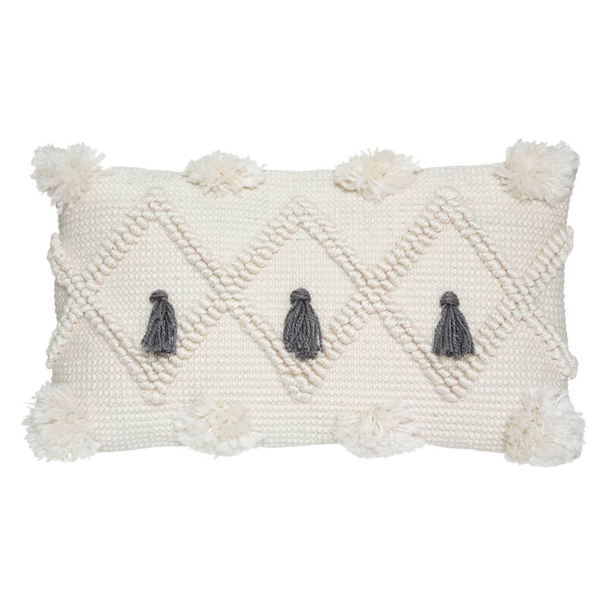 Atmosphera - Coussin "R.O.W." blanc ivoire 30x50cm - Atmosphera Créateur d'intérieur - Imagen 2