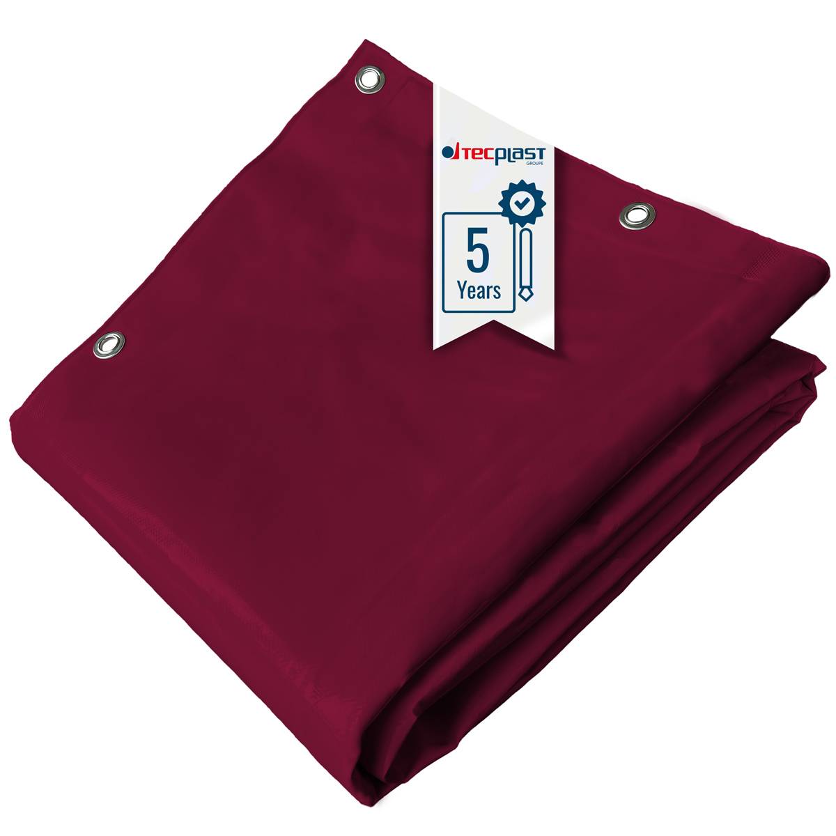 Bâche pour Carport 4x4 m LP506CP Rouge Bordeaux - Garantie 5 ans - Toile PVC étanche pour abri de voiture TECPLAST - Image 1