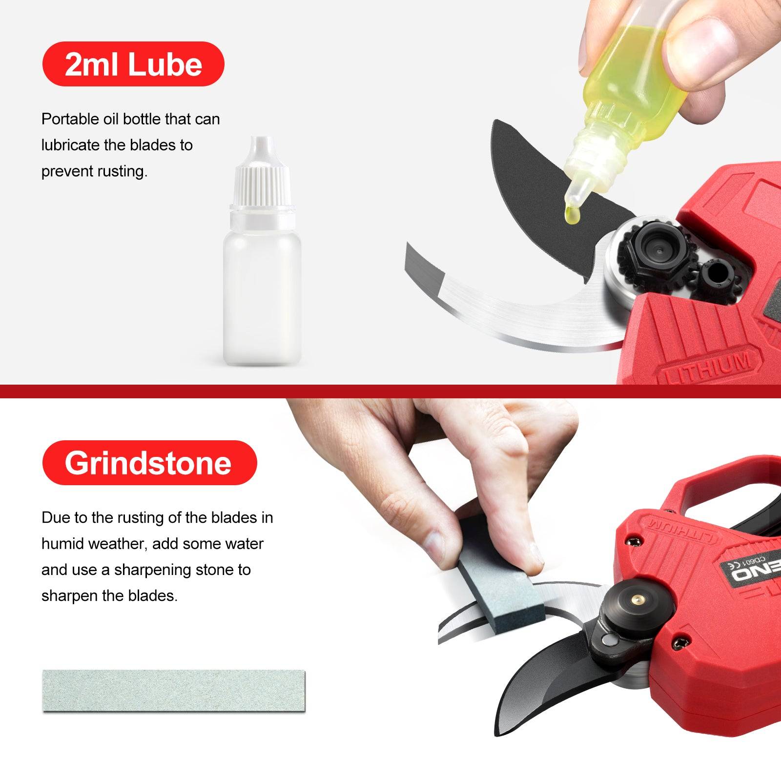 Teeno - Sécateur Électrique Sans Fil Brushless,2 ×2000mAh Batteries,2 lames de rechange - Image 4