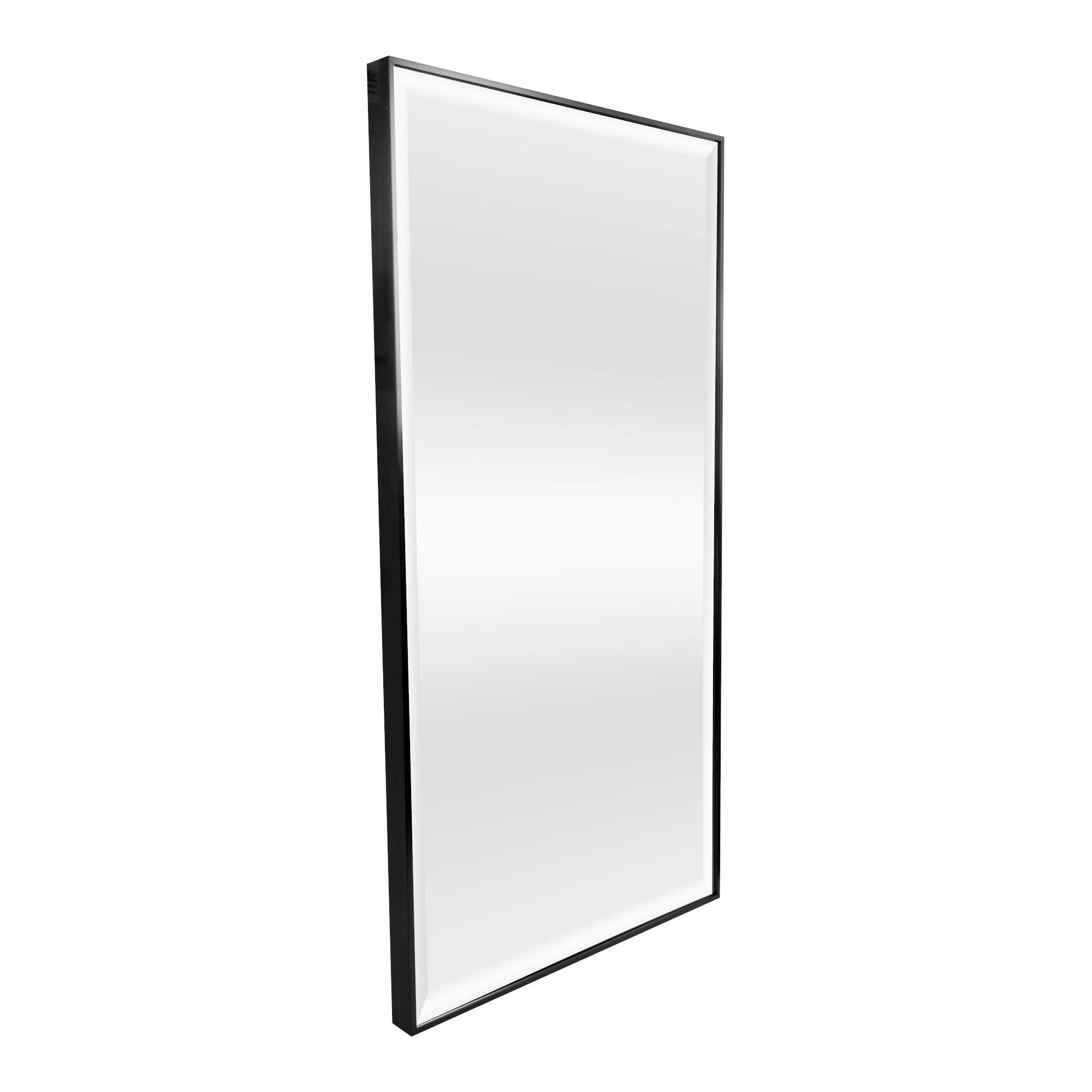Helloshop26 - Miroir mural rectangulaire 102 x 52 cm noir - Image 1