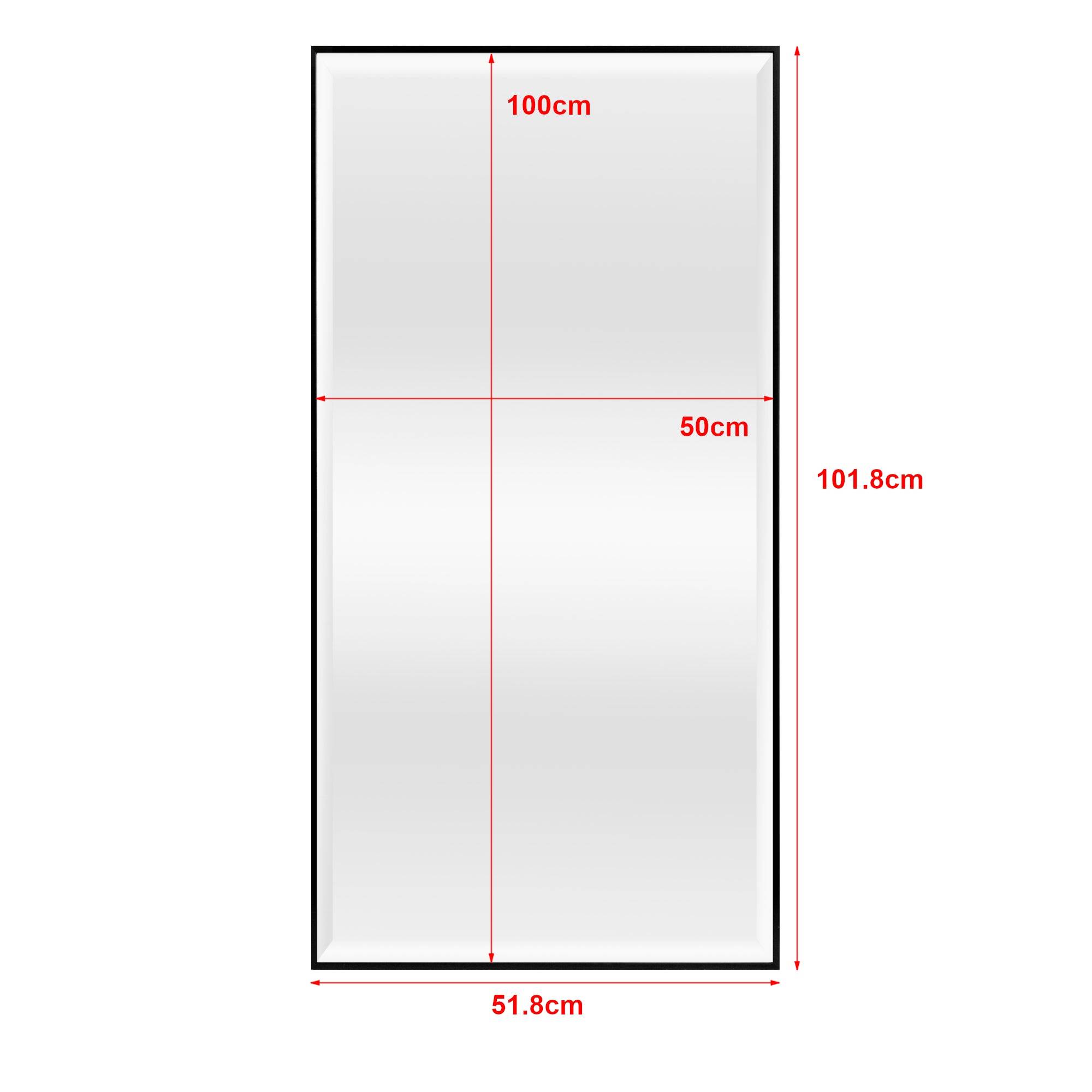 Helloshop26 - Miroir mural rectangulaire 102 x 52 cm noir - Image 3