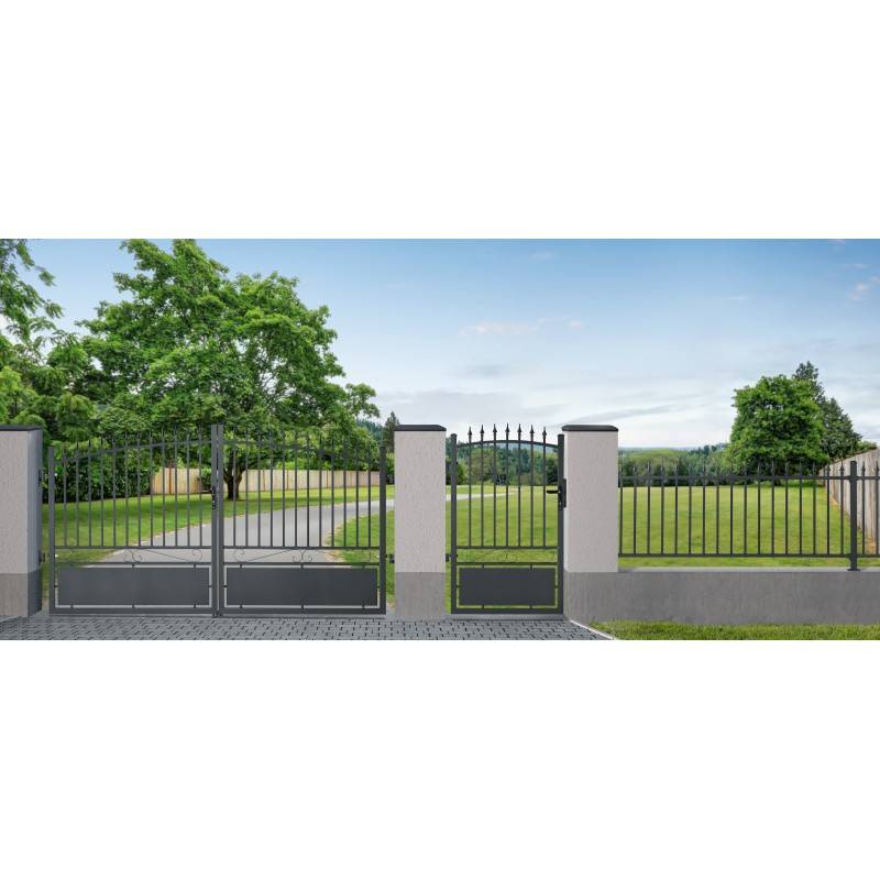 Portail aluminium tradition style ferronnerie 4m Gris - Easy Clôture - Imagen 10