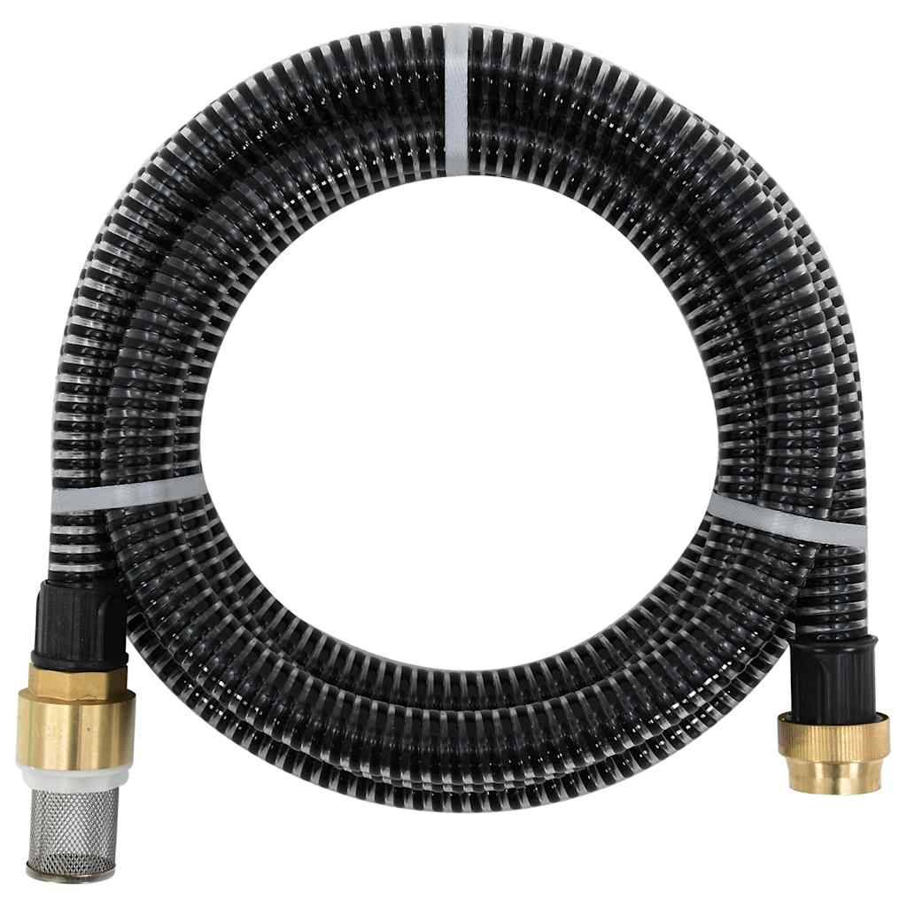 Vidaxl - Tuyau d'aspiration avec raccords en laiton noir 1,1" 7 m PVC vidaXL 151060 - Image 1