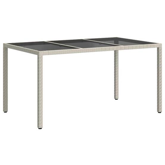 Table de jardin polyrotin blanc 150 x 90 x 75 cm - PANGIVO - Image 5