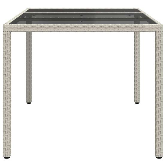 Table de jardin polyrotin blanc 150 x 90 x 75 cm - PANGIVO - Image 4