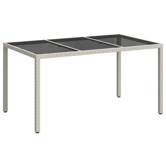 Table de jardin polyrotin blanc 150 x 90 x 75 cm - PANGIVO - Image 2