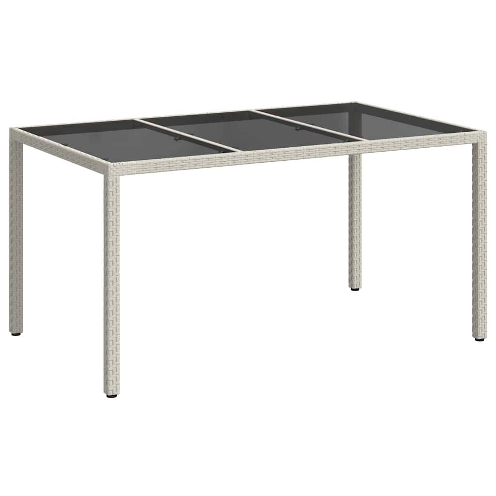 Table de jardin polyrotin blanc 150 x 90 x 75 cm - PANGIVO - Image 2