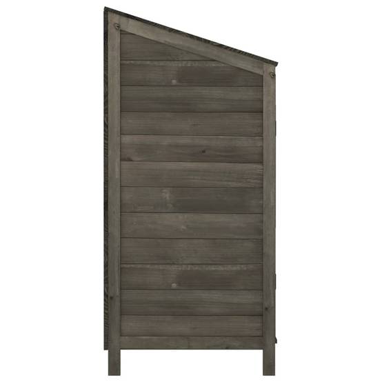 Abri de jardin 0.53m² - Cabane de jardin - Remise de jardin Anthracite 102x52x112 cm Bois de sapin solide MAISON CHIC - Image 5