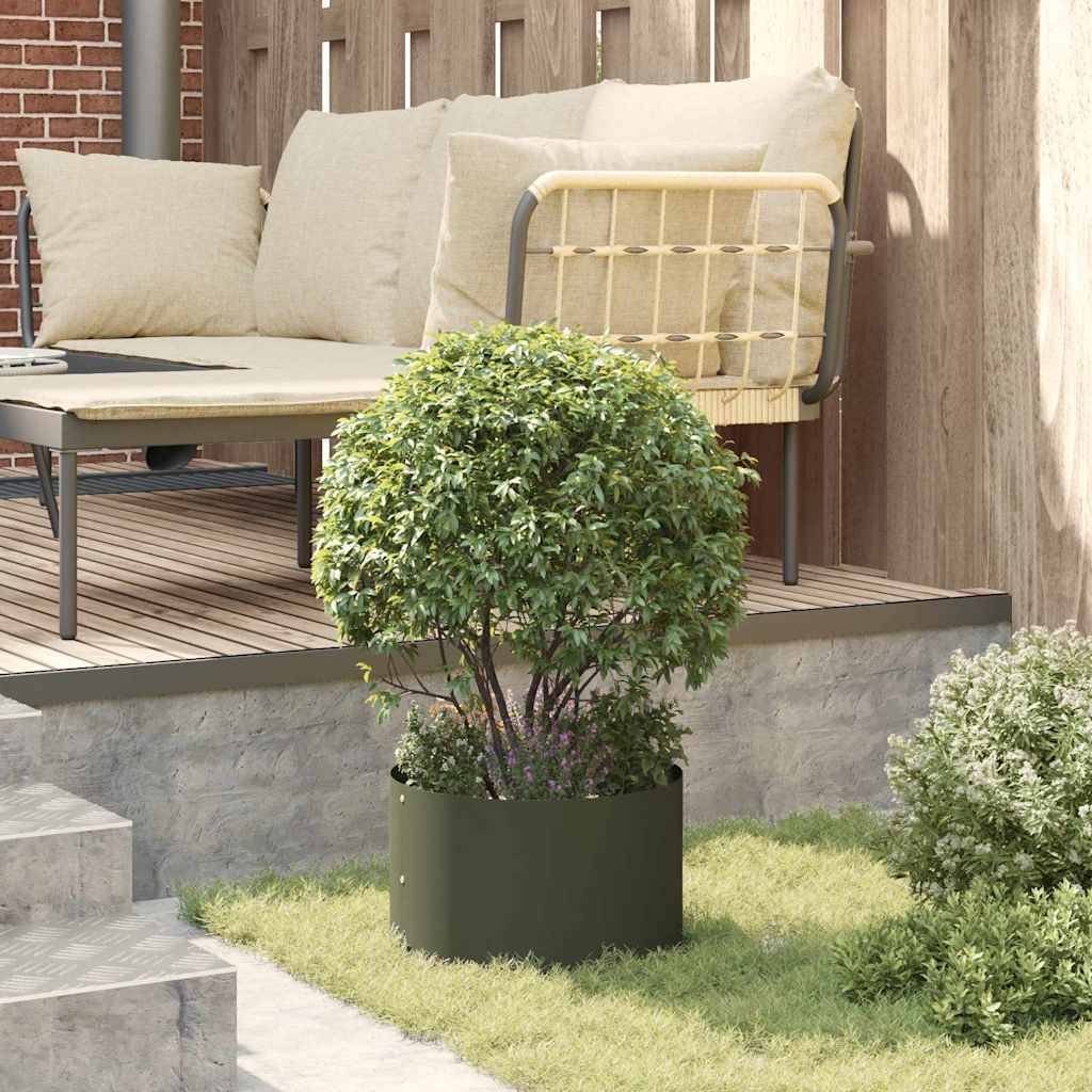 Maison Chic - Cache-pot, Pot De Fleurs Vert olive 30 x 30 x 20 cm Acier g429 - Image 3