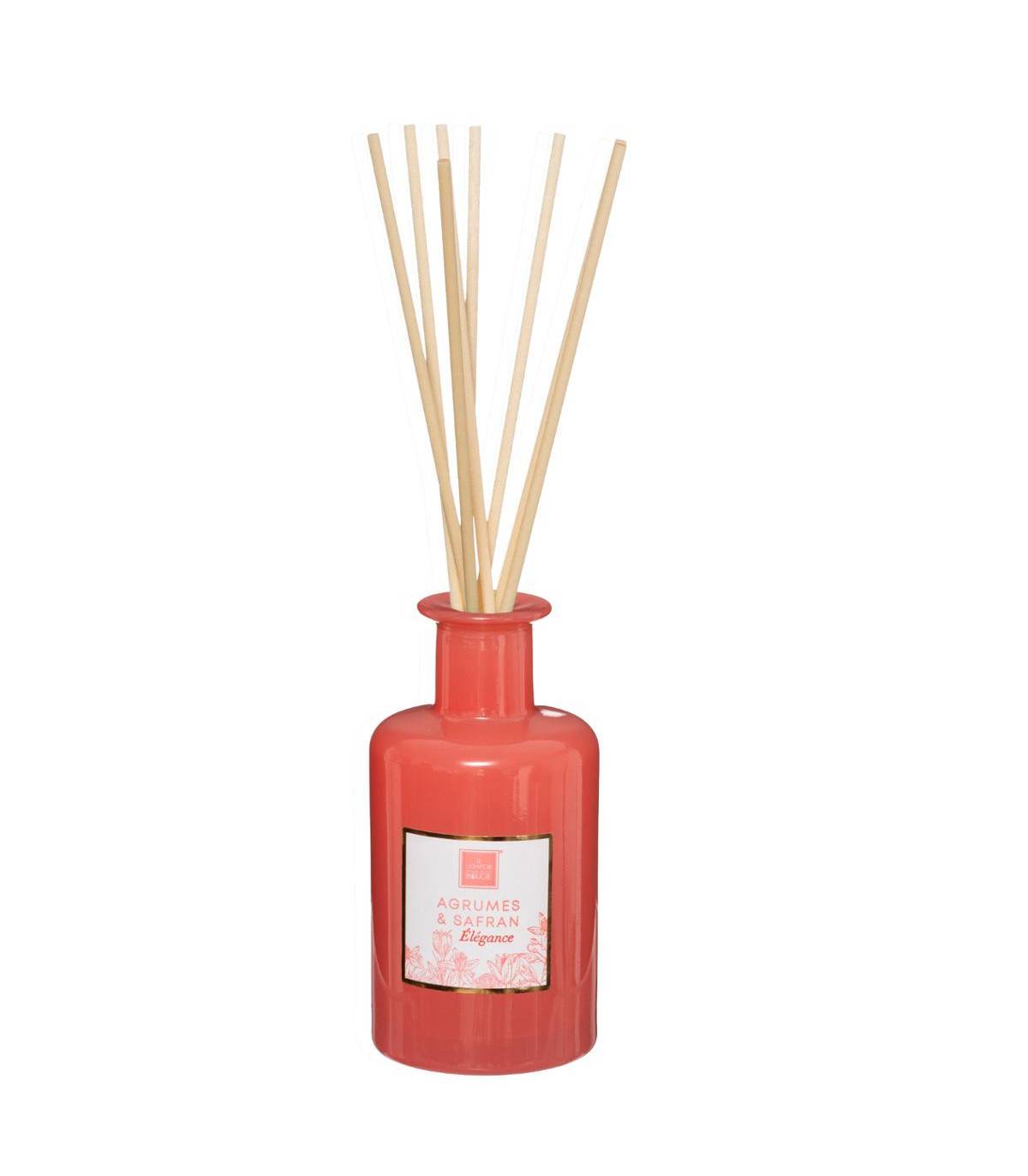 Diffuseur de parfum Agrumes et Safran 200 ml avec 8 Bâtonnets en rotin - Imagen 1