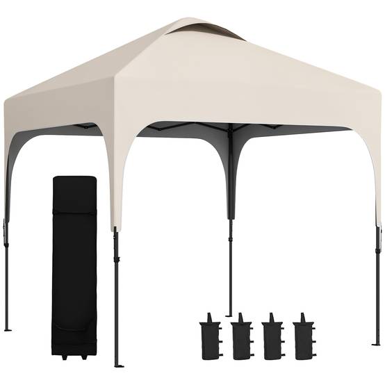 Tonnelle pliante acier 253 x 253 x 268 cm - PANGIVO - Image 1