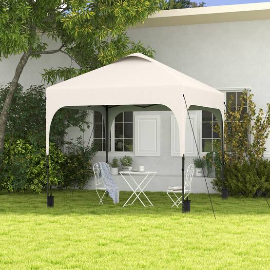 Tonnelle pliante acier 253 x 253 x 268 cm - PANGIVO - Image 4