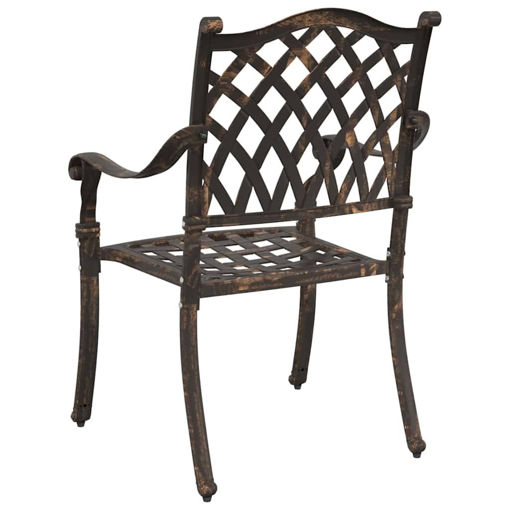Chaise de jardin aluminium bronze 56 x 55 x 92,5 cm (Lot de 2) - PANGIVO - Image 6
