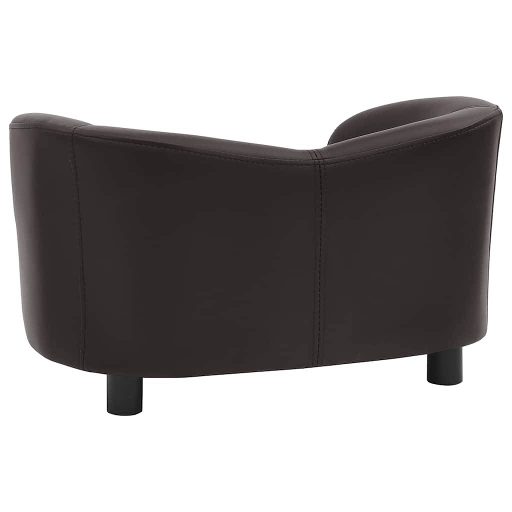 Vidaxl - Canapé pour chien Marron 67x41x39 cm Similicuir vidaXL 170947 - Imagen 6