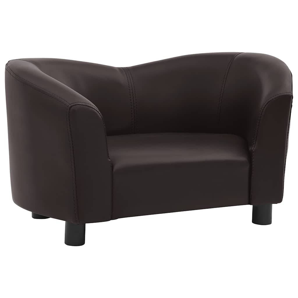 Vidaxl - Canapé pour chien Marron 67x41x39 cm Similicuir vidaXL 170947 - Imagen 2