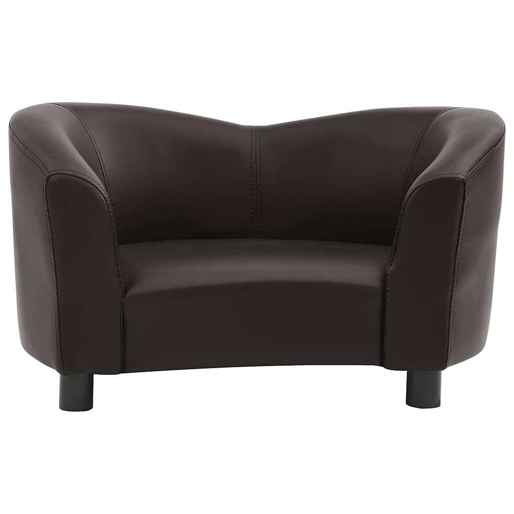 Vidaxl - Canapé pour chien Marron 67x41x39 cm Similicuir vidaXL 170947 - Imagen 7