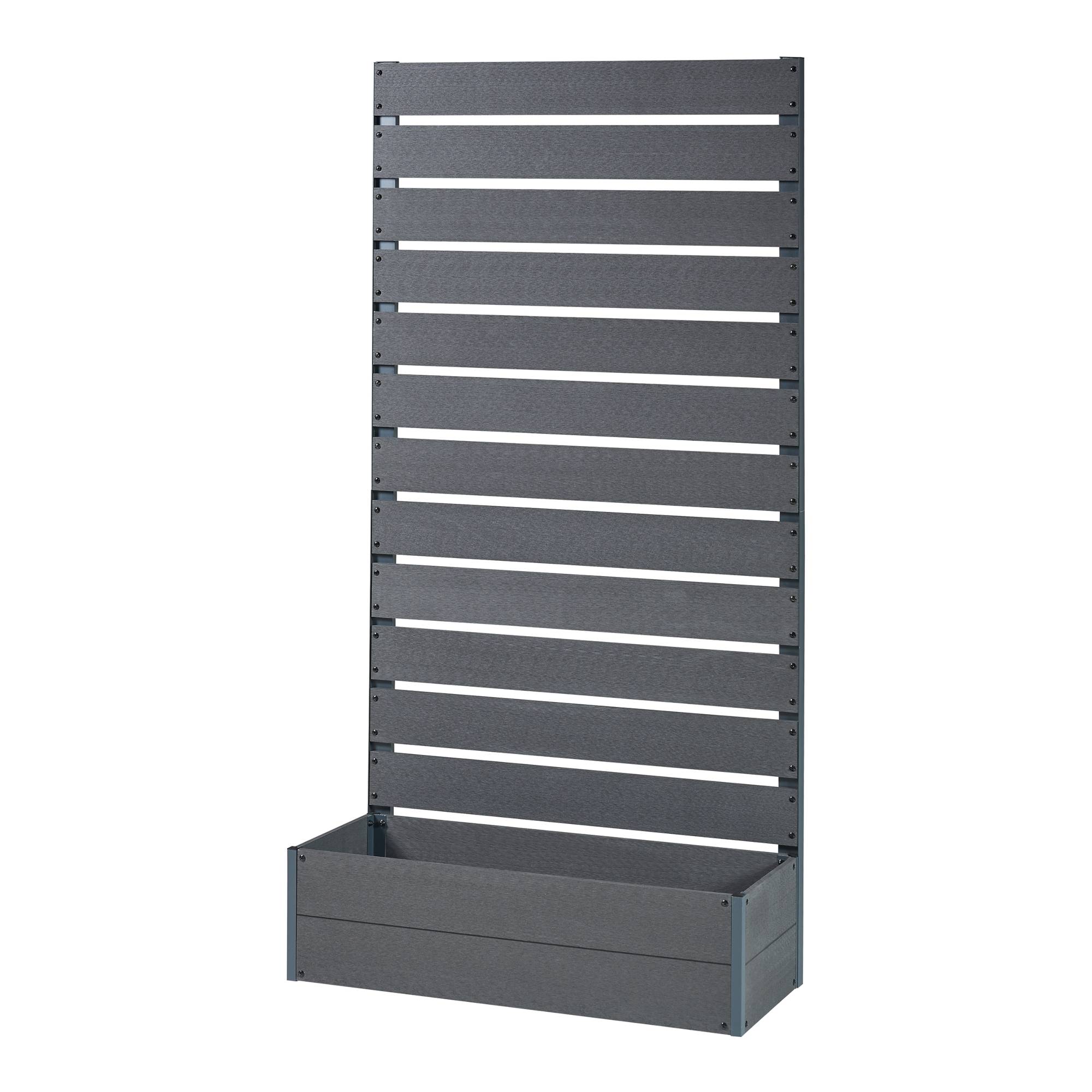 [en.casa] - Jardinière avec brise-vue Heerde bois composite 180 x 90 x 38 cm gris [en.casa] - Imagen 1