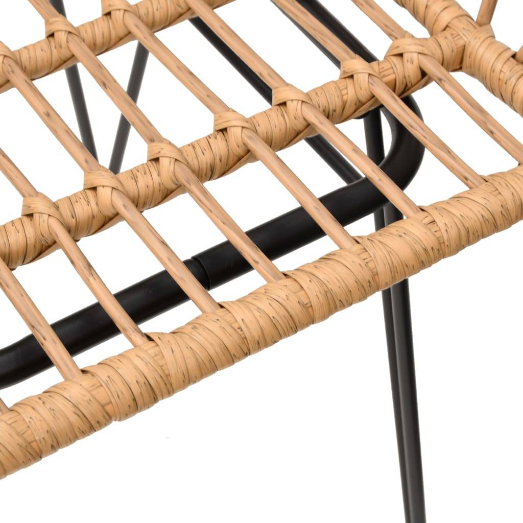 ComfortXL - Salon de Jardin 4 Personnes Résine Tressée Compact Table Ronde Verre Brun – ComfortXL Outdoor Living - Image 7