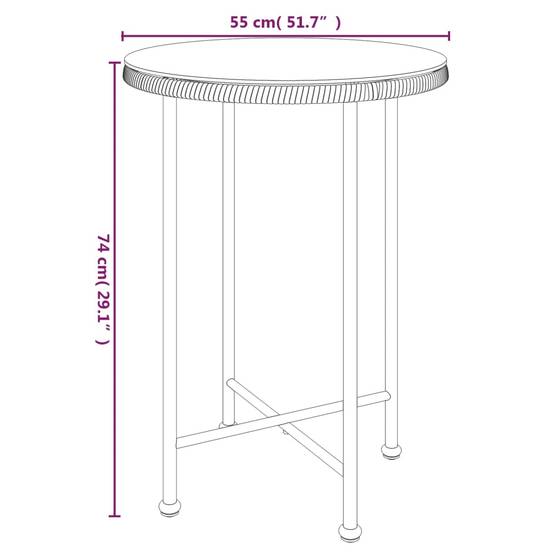 ComfortXL - Salon de Jardin 4 Personnes Résine Tressée Compact Table Ronde Verre Brun – ComfortXL Outdoor Living - Image 3