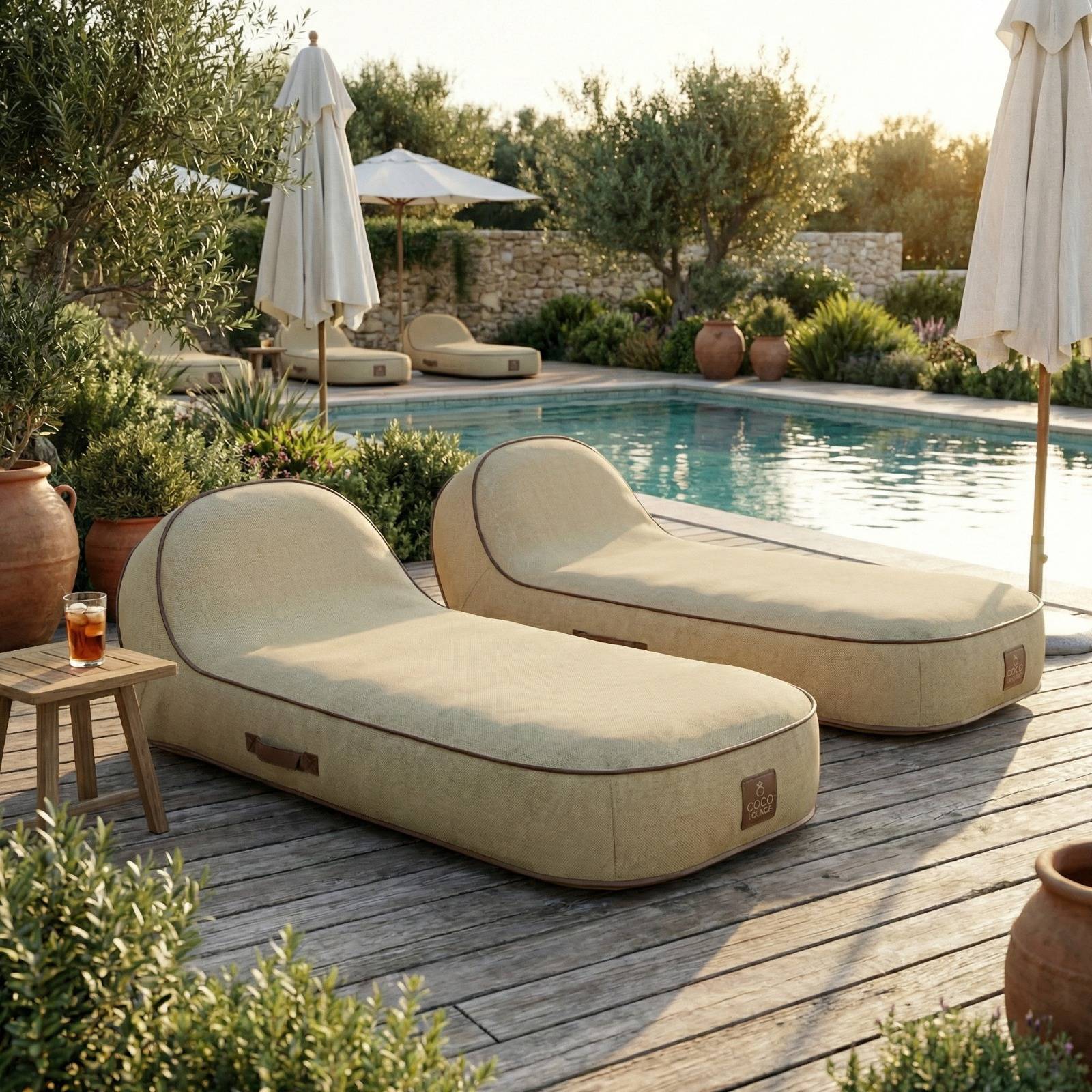 Coco Lounge - Coco Lounge Transat gonflable PALMA Collection - couleur toile de jute - Image 4