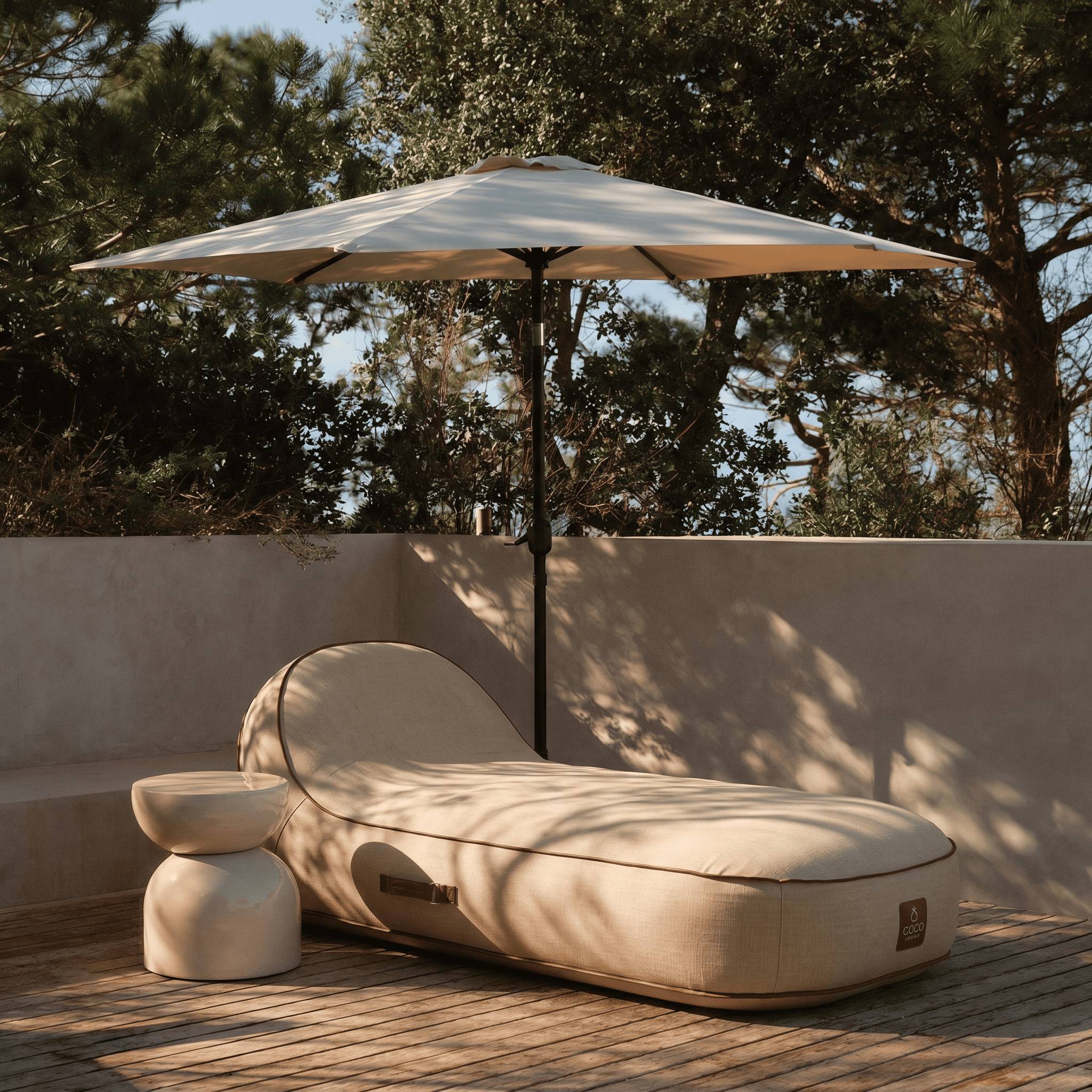 Coco Lounge - Coco Lounge Transat gonflable PALMA Collection - couleur toile de jute - Image 5