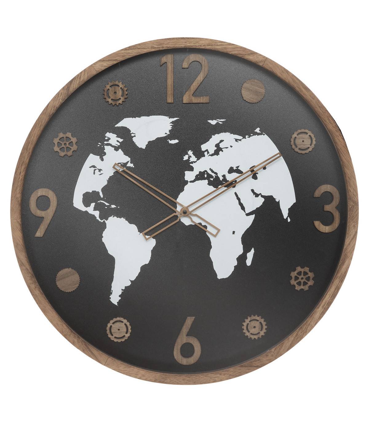 Grande Pendule murale en bois et verre D 65 cm - Imagen 1