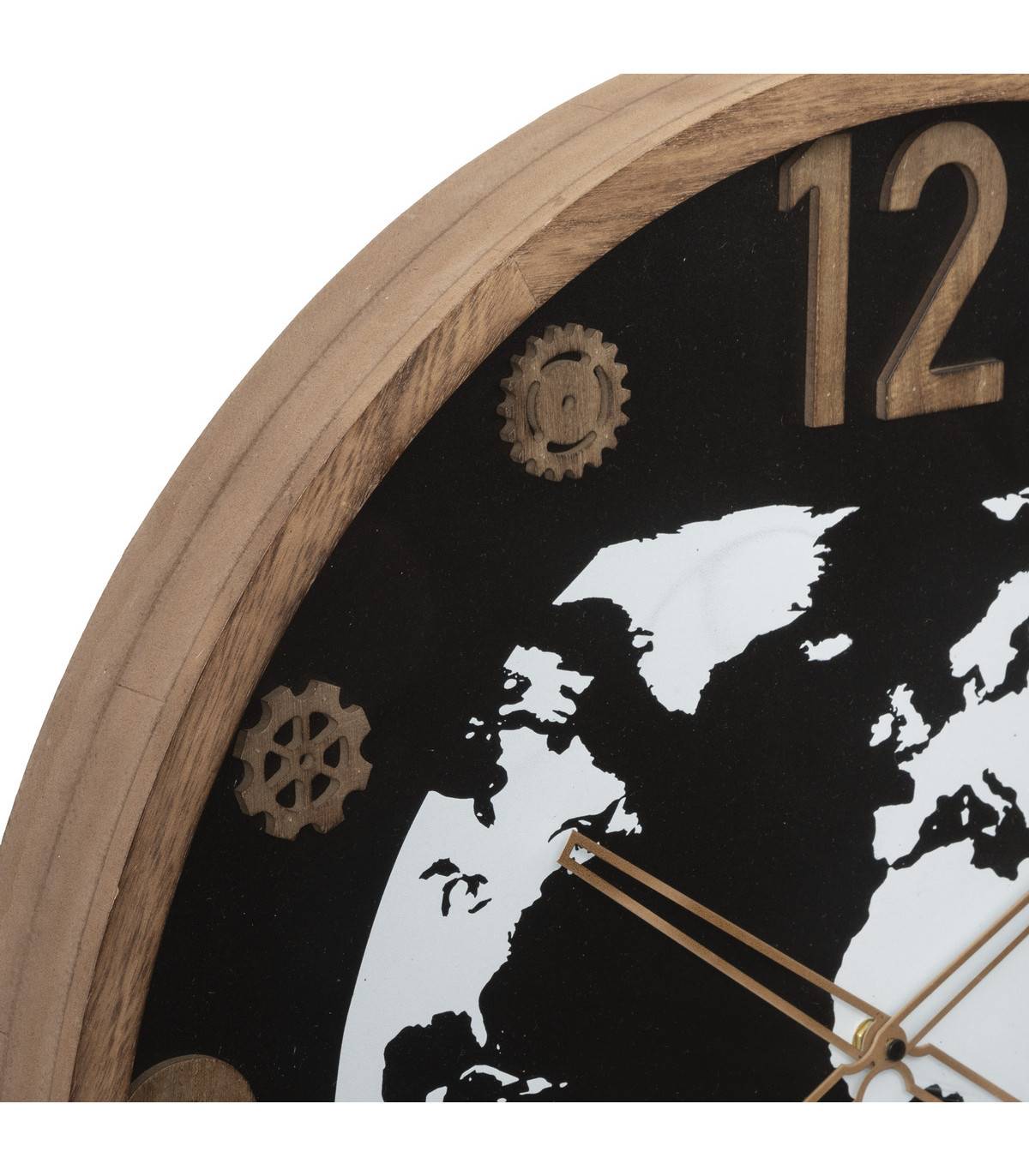 Grande Pendule murale en bois et verre D 65 cm - Imagen 2