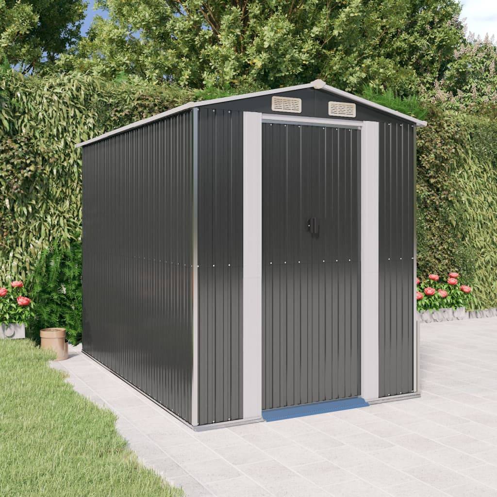 PANGIVO - Abri de jardin avec porte coulissante - Acier galvanisé anthracite - 192x274x223 cm - Surface au sol 5,26m² - PANGIVO - Image 2