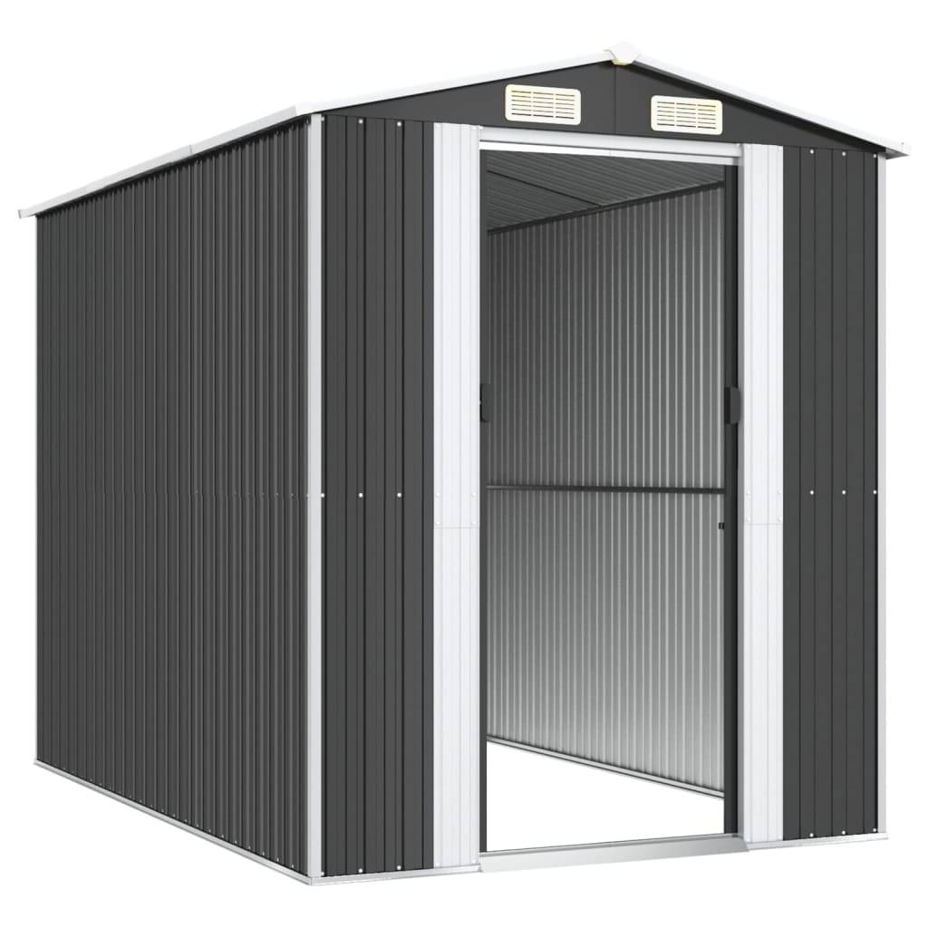 PANGIVO - Abri de jardin avec porte coulissante - Acier galvanisé anthracite - 192x274x223 cm - Surface au sol 5,26m² - PANGIVO - Image 4