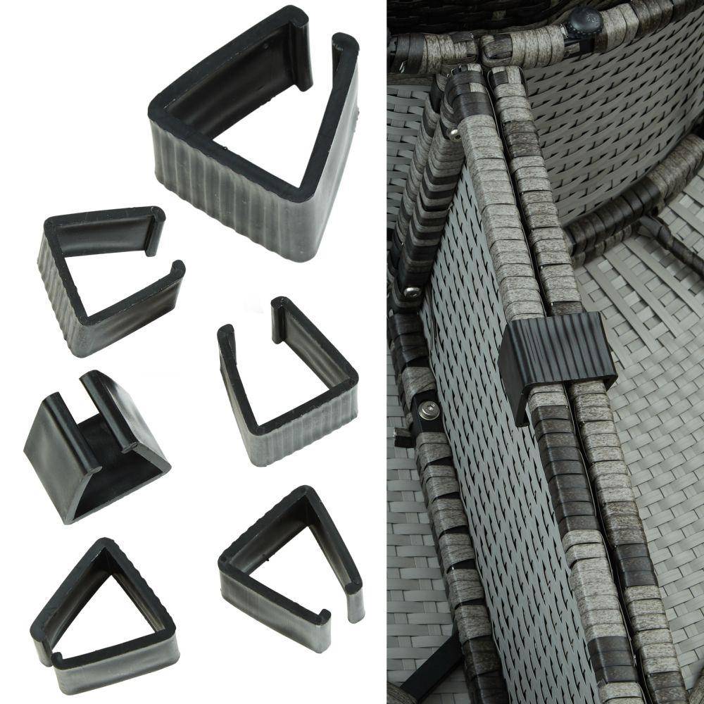 Helloshop26 - Bain de soleil transat meuble jardin rond modulable gris - Imagen 4