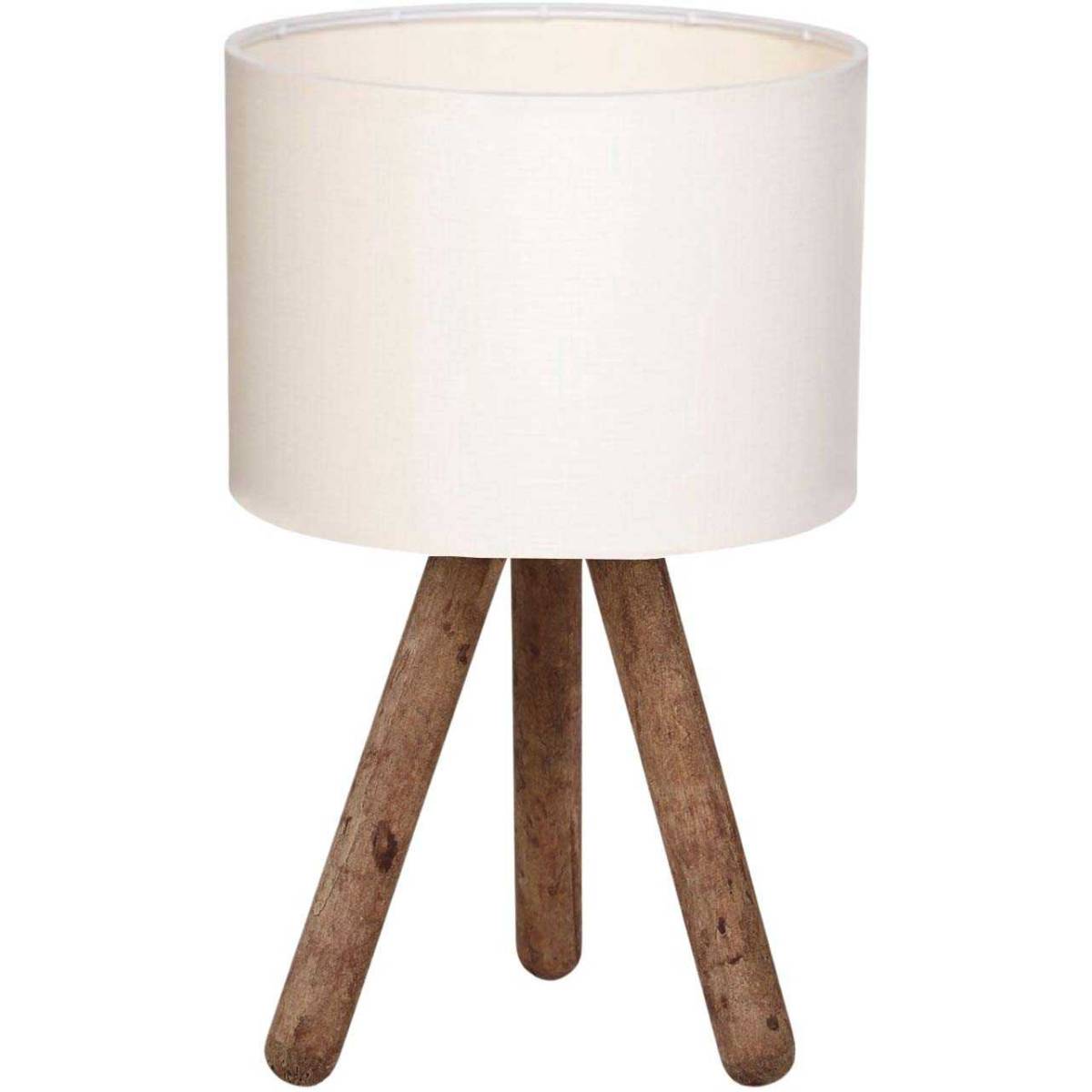 Hanah Home - Lampe à poser en bois et tissu Carla - Imagen 1