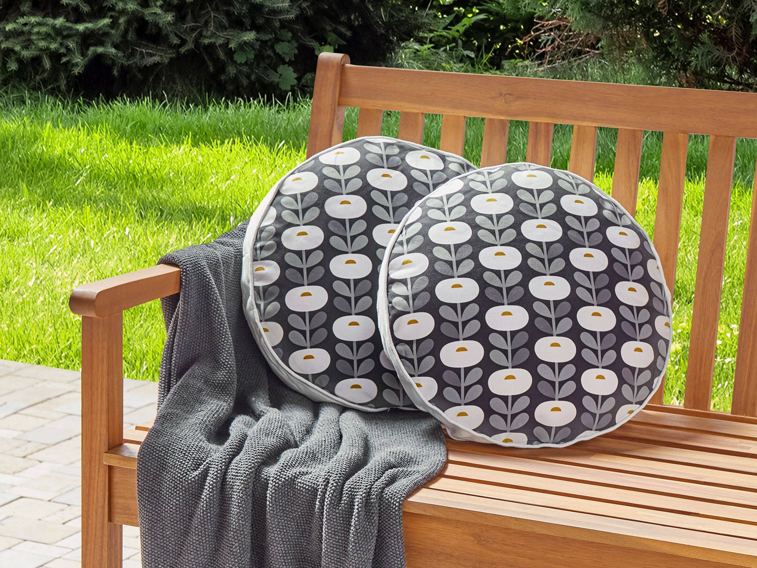 Beliani - Coussin d'extérieur Polyester Gris VALSORDA - Beliani - Imagen 1
